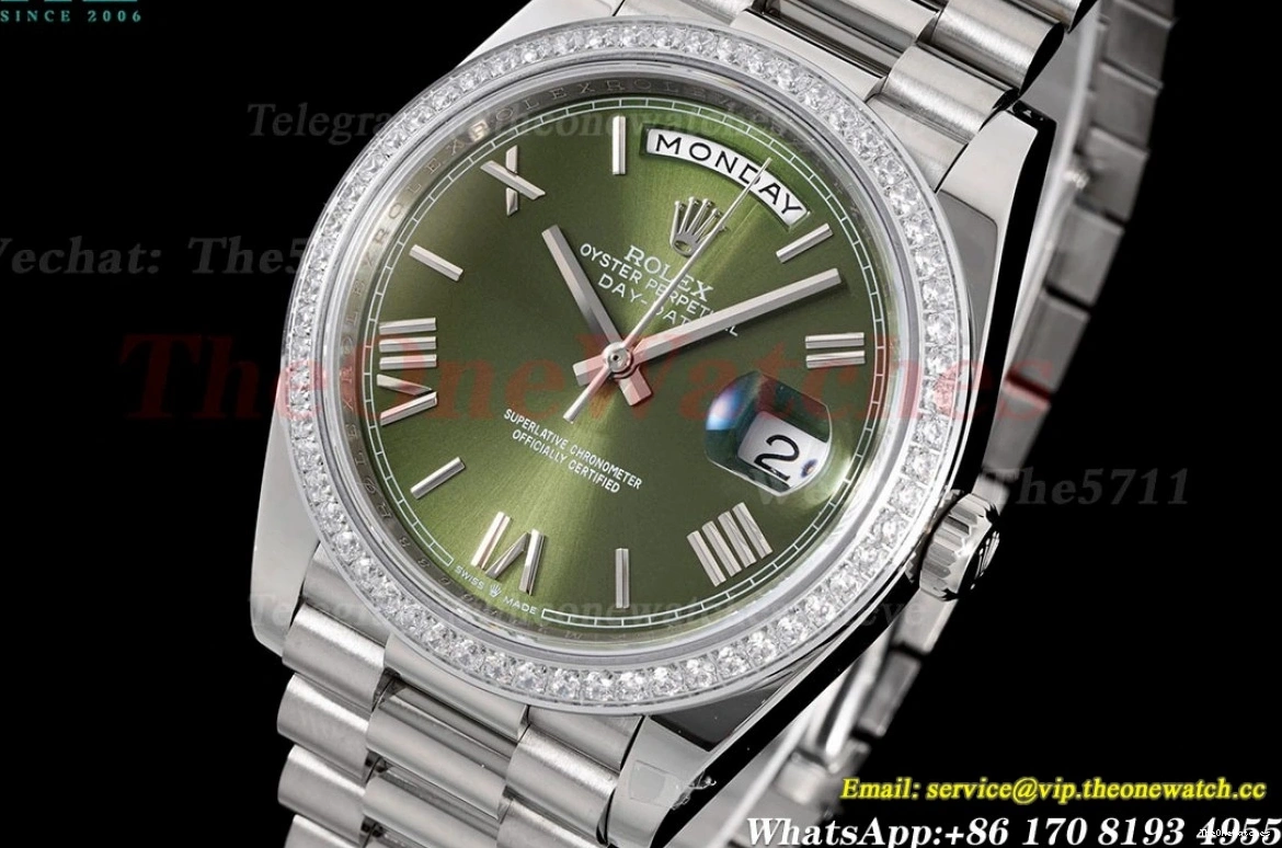 SS Version) Heavy A3255 Pres 40mm Dial 228349 GSF Green (Tungsten SS DayDate 0308